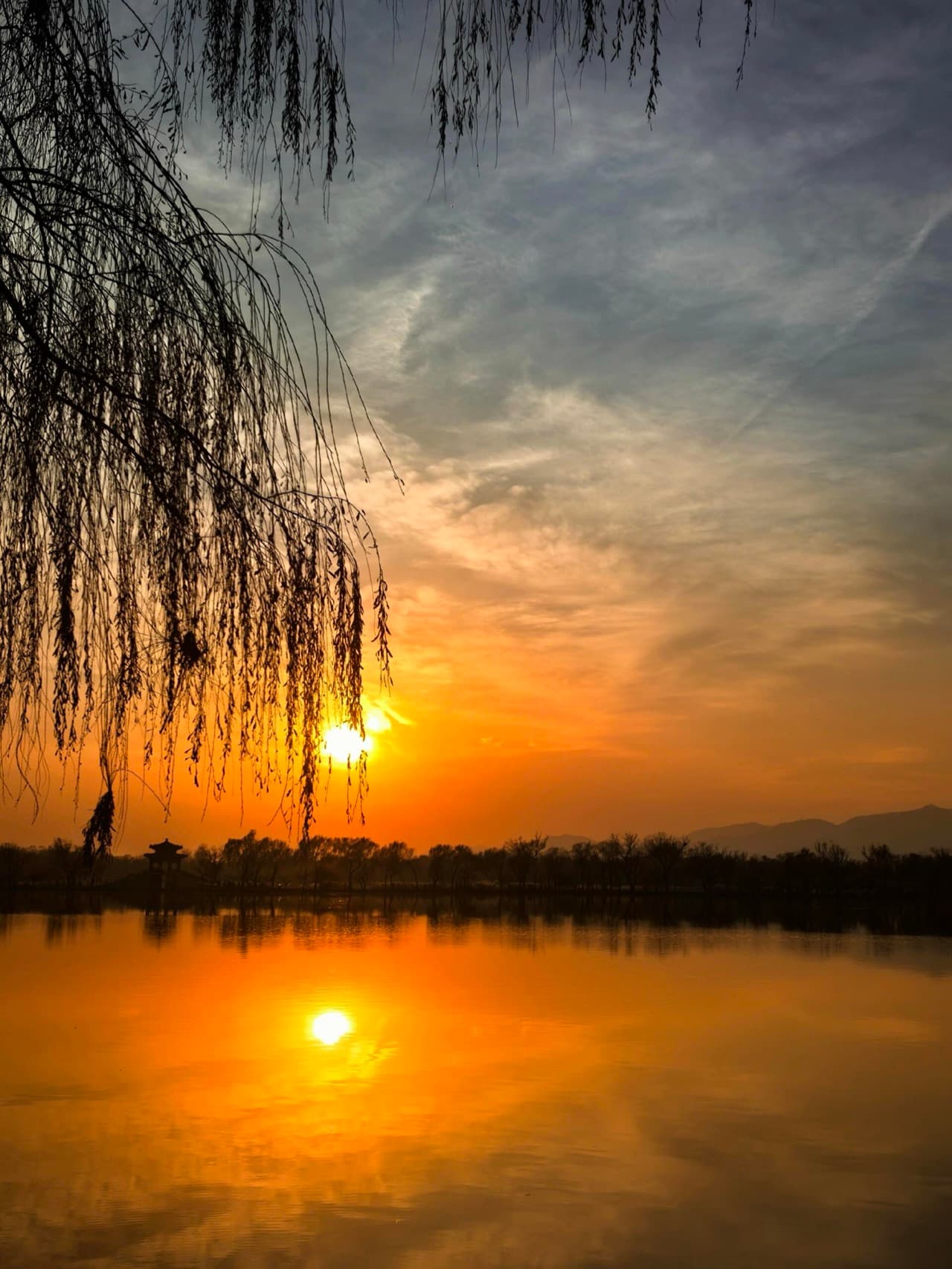 Houhai lakeside at night