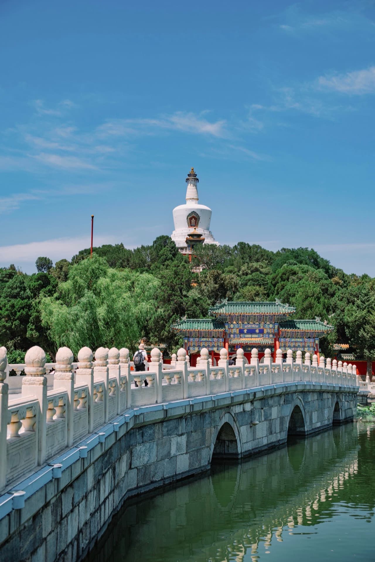 Beihai Park — the White Dagoba over lotus-filled waters