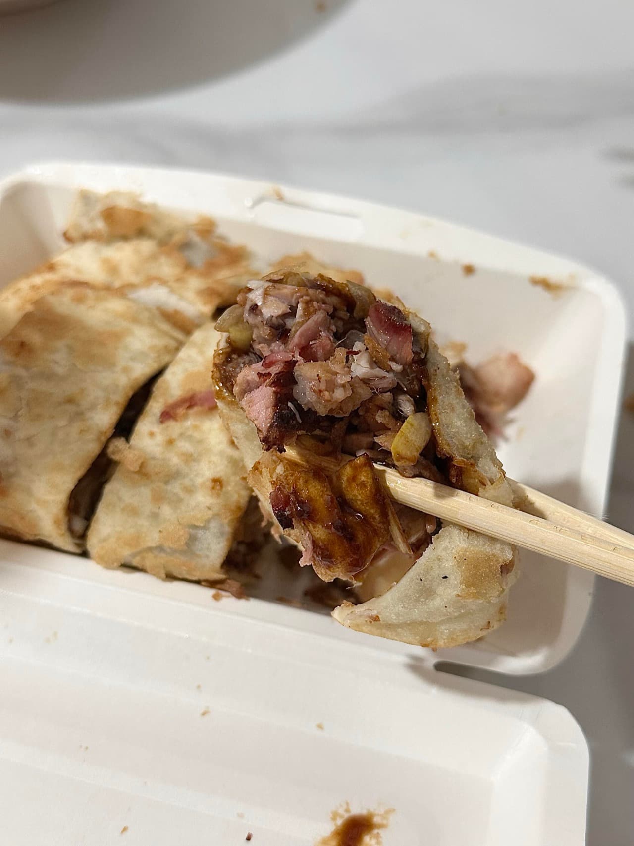 Smoked meat flatbread