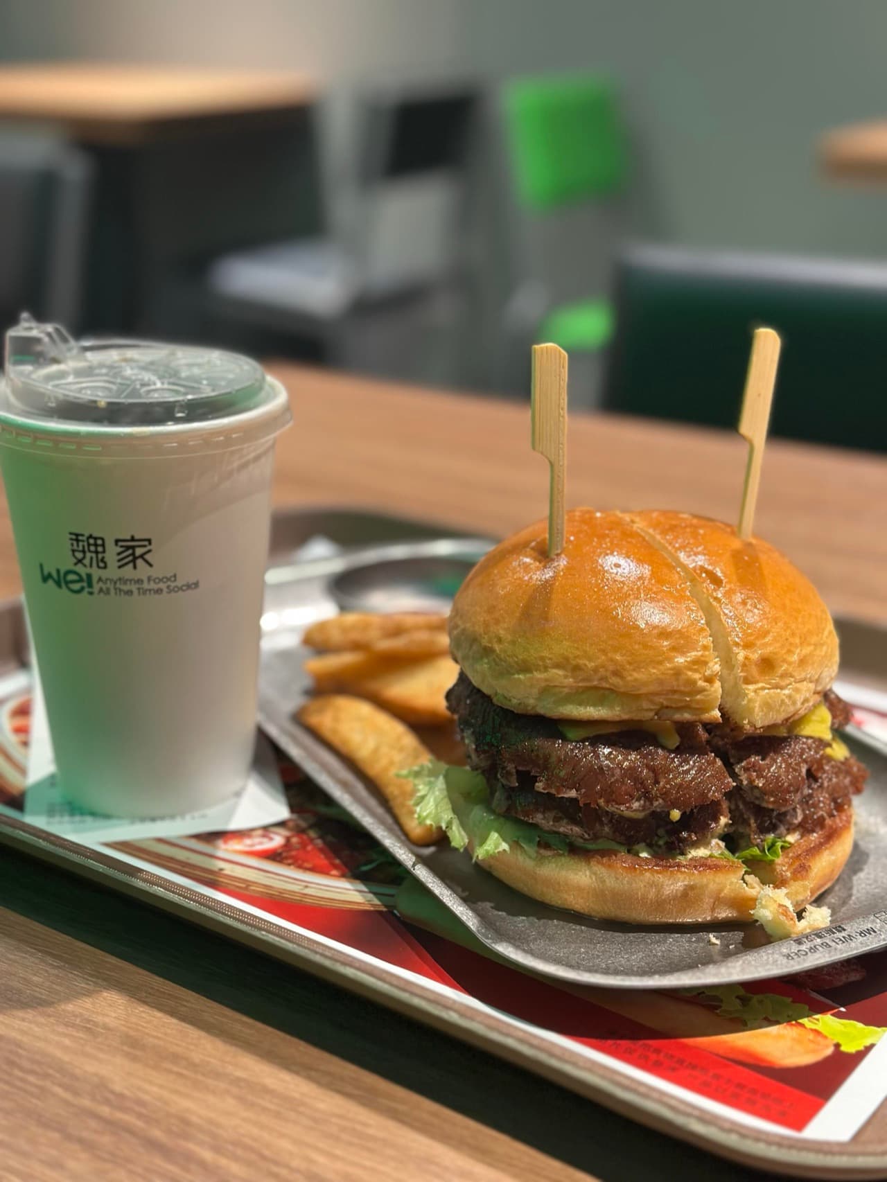 Wesley double cheeseburger