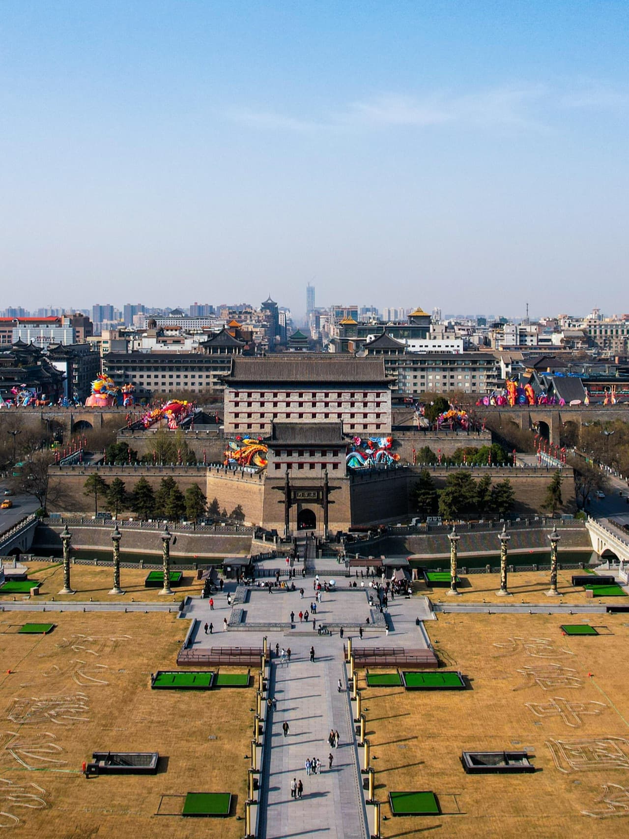 Yongning Gate city wall aerial